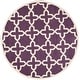 preview thumbnail 140 of 155, SAFAVIEH Handmade Chatham Clemma Modern Moroccan Wool Rug 7' Round - Purple/Ivory - Round