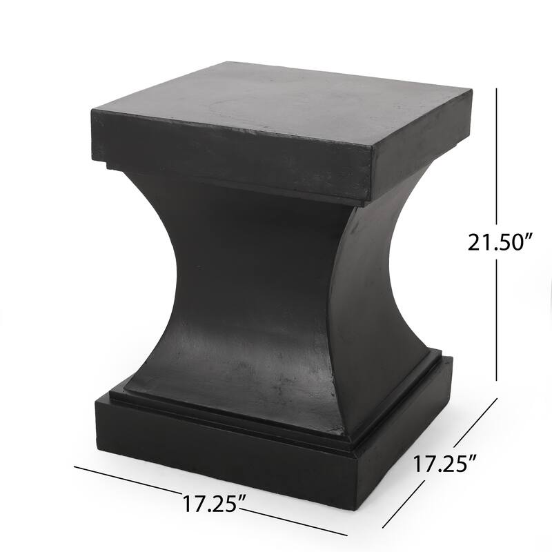 Athena Outdoor Modern Lightweight Concrete Side Table by Christopher Knight Home