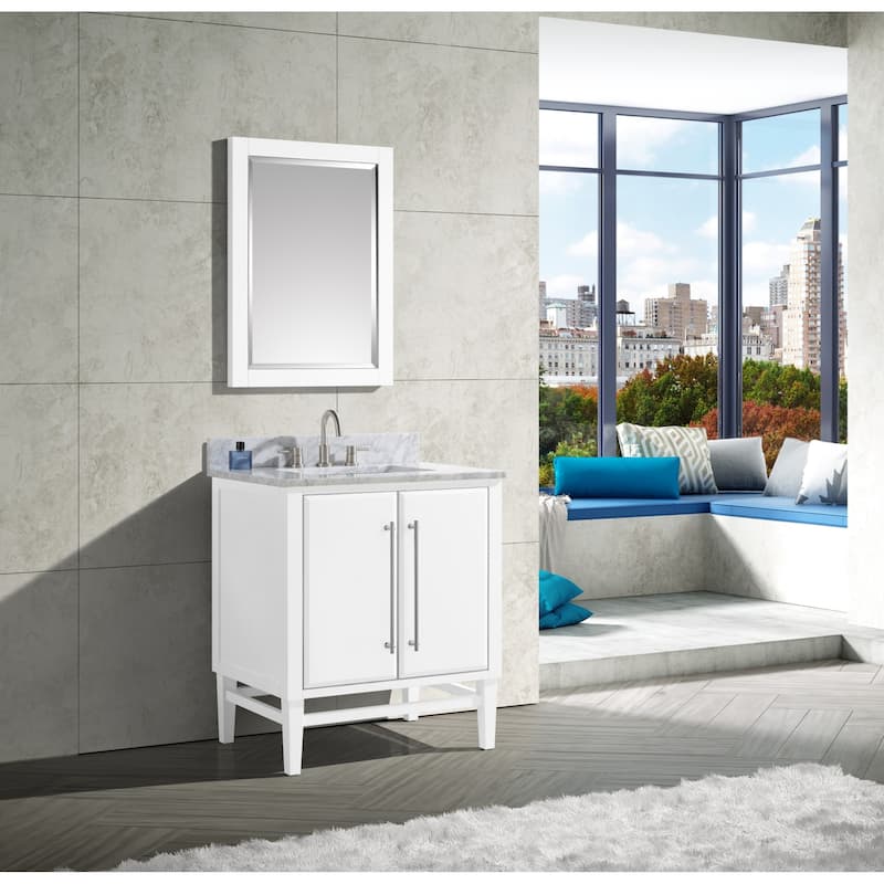 Avanity Mason 32" x 24" Framed Bathroom Mirror with Silver Trim