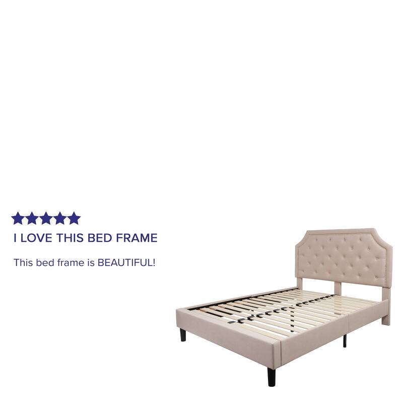Arched Tufted Upholstered Platform Bed