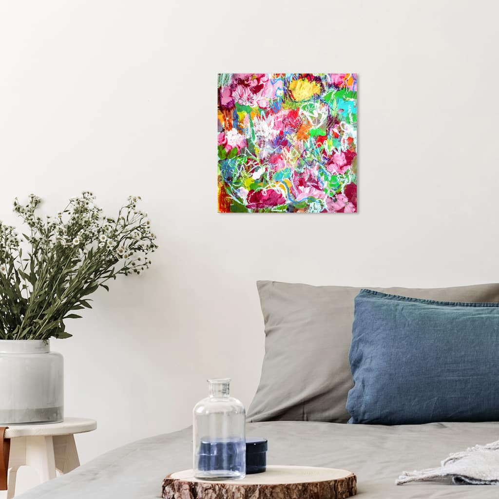 Wynwood Studio Abstract Spring Petals Pop Pink and Modern & Contemporary Wall Art Canvas Print