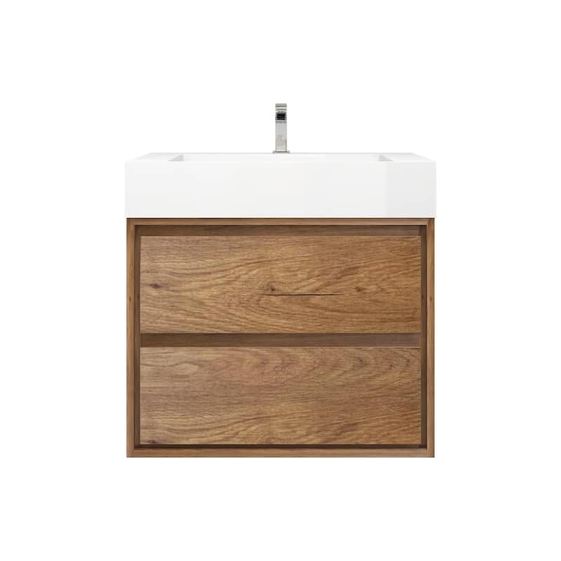 Victoria 30" Wall Mounted Modern Vanity with Acrylic Sink