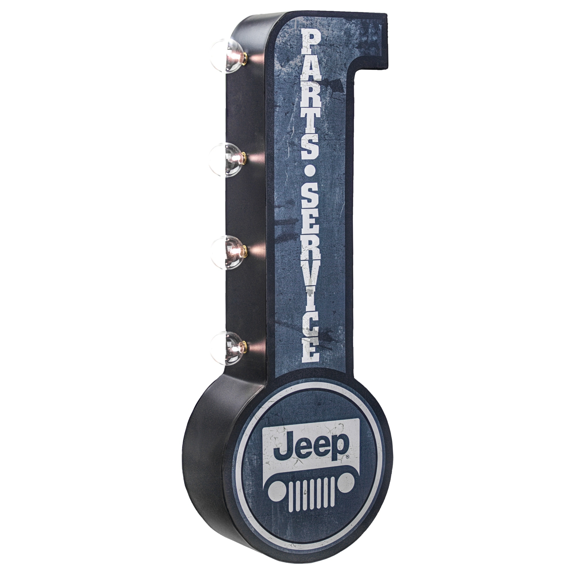 Officially Licensed Jeep Parts and Service Off the Wall Double Sided Marquee LED Sign for Man Cave, Bar, Garage