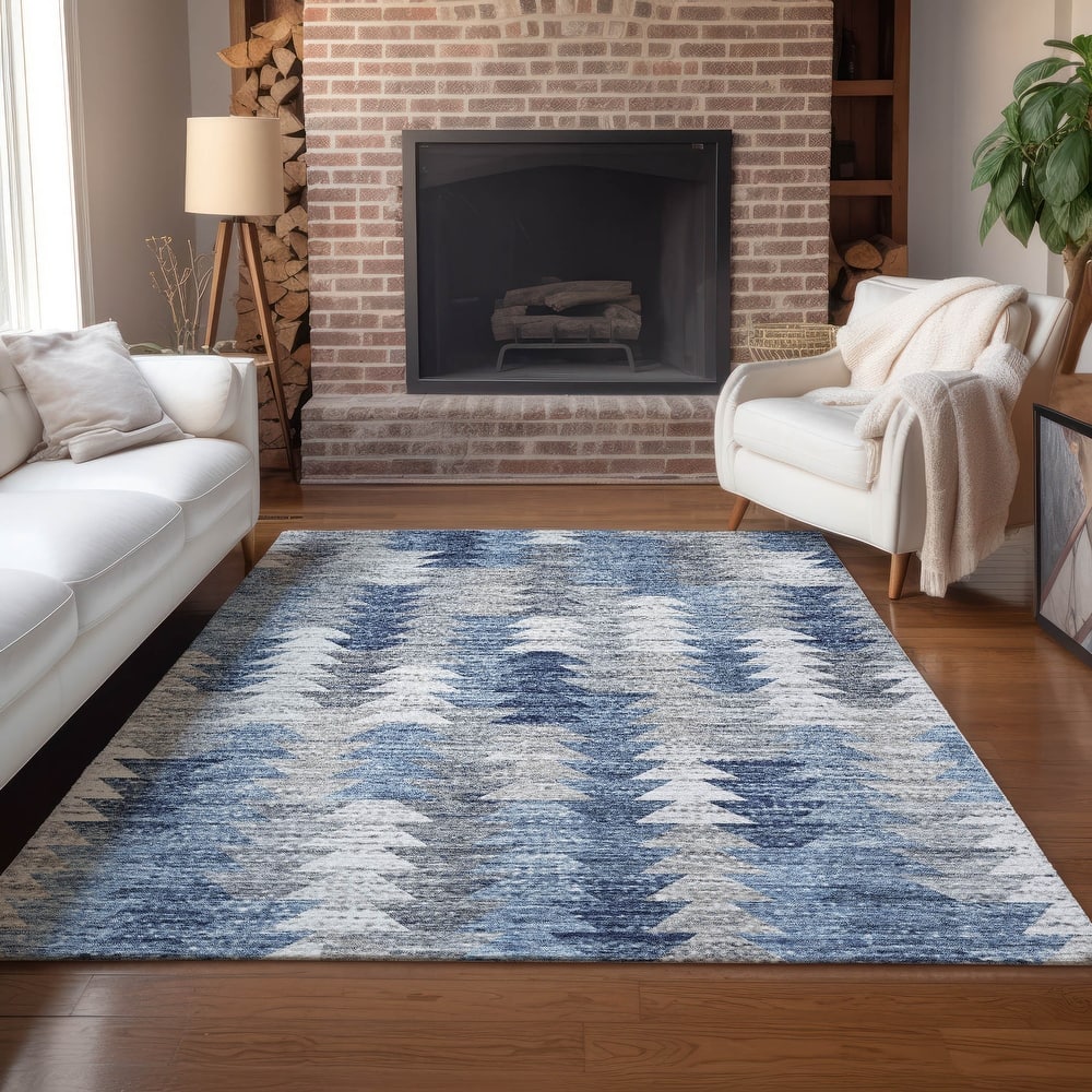 Machine Washable Indoor/ Outdoor Chantille Modern Moroccan Boho Rug