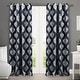 preview thumbnail 6 of 9, Gracewood Hollow Corine Medallion Pattern Blackout Curtain Panel Pair 52" W X 84" L - Peacoat Blue