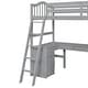 preview thumbnail 7 of 8, Artsy Twin Loft Bed with Drawers, Cabinet, Shelves and Desk, Solid Construction & Versatility galore, Health and Comfort, Grey