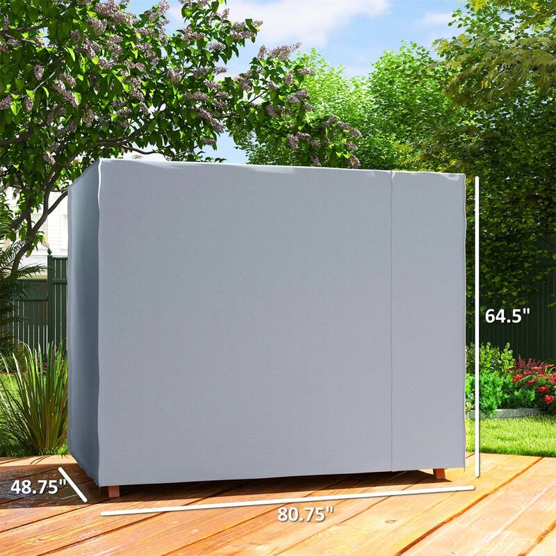 Dark Grey UV Resistant Oxford Cloth Patio Swing Chair Cover Large Outdoor Hammock Protector - 80.75"L x 48.75"W x 64.5"H