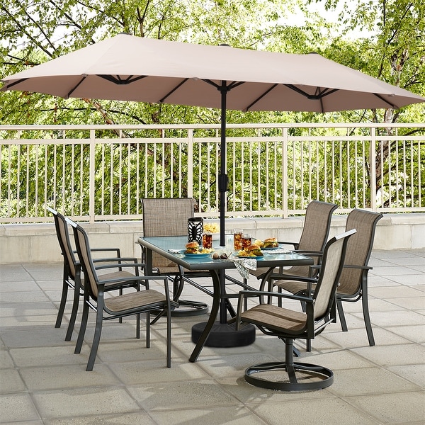Outdoor Double-top Umbrellas, Shopping Mall Terrace Garden