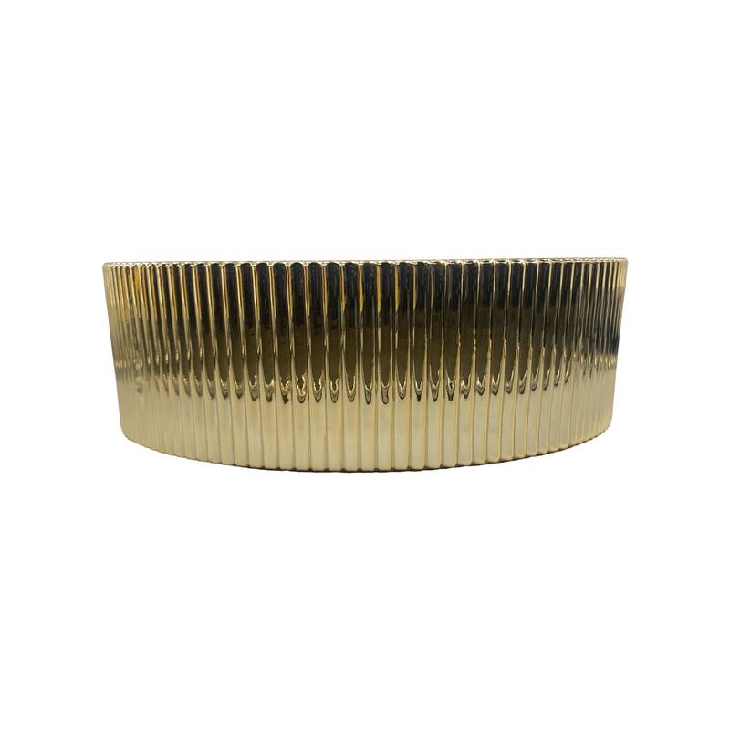 Cowrie Tempered Glass Circular Vessel Bathroom Sink