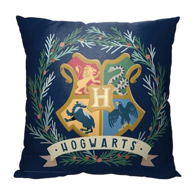 Warner Brothers Harry Potter Hogwarts Wreath 18 Inch Throw Pillow