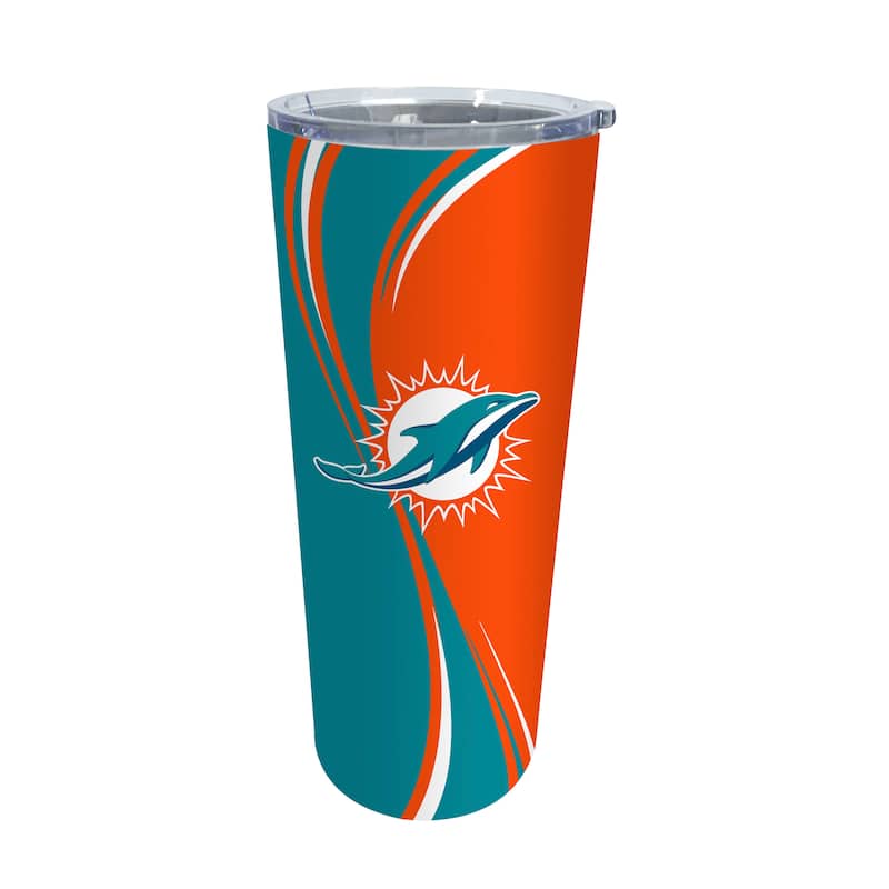 20 oz Stainless Steel Tumbler, Miami Dolphins