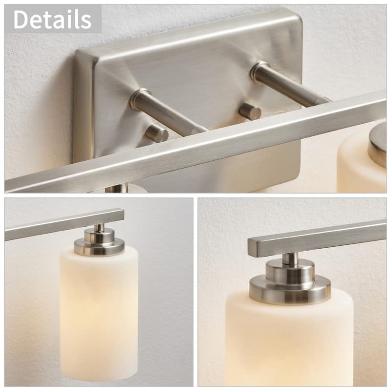 KAWOTI Rive 30" 4-Light Dimmable Vanity Light with Frosted White Glass