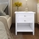 preview thumbnail 47 of 54, WYNDENHALL Norfolk 24 inch Wide Transitional Bedside Nightstand Table - 24 Inches wide White