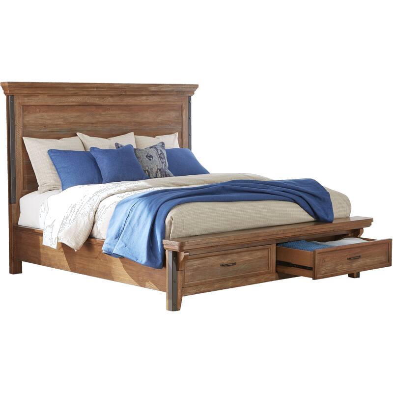Taos Canyon Brown King Storage Panel Bed
