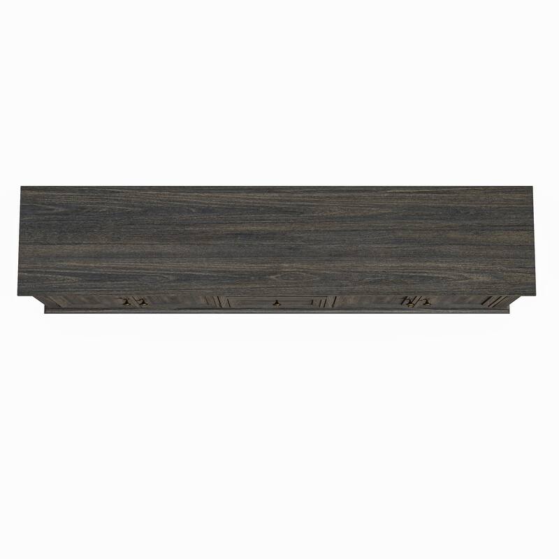 Rustic 72-Inch TV Stand with Adjustable Shelves, Hidden Storage - 72" in Width