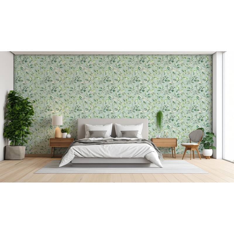 Arthouse Lucene Green Spring Vines Wallpaper