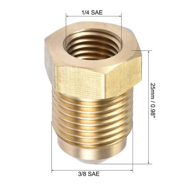 Pipe fitting, 3/8 SAE Flare Male 1/4 SAE Female Thread, Tubing Adapter ...