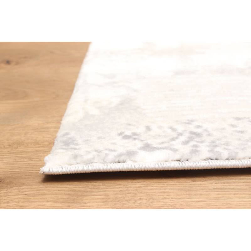 ECARPETGALLERY Machine Made Echo Grey Area Rug