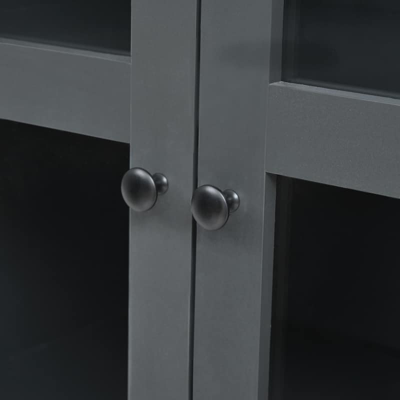 47.2x15.7x75inch Freestanding Buffet with Hutch, Tall Kitchen Pantry Cabinet with 4 Drawers, Door Shelves and Pull-out Trays