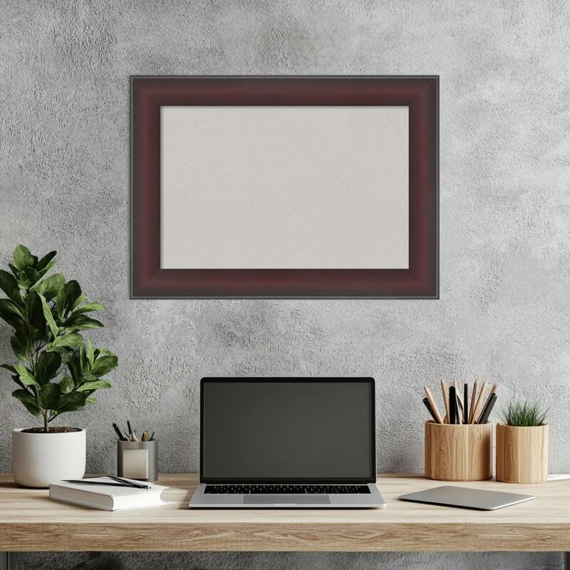 Grand Cherry Narrow Framed Cork Board - Bulletin Board, Organization Board, Pin Board