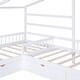 preview thumbnail 9 of 19, Twin Size House Platform Kids Bed Frame with Three Storage Drawers, White