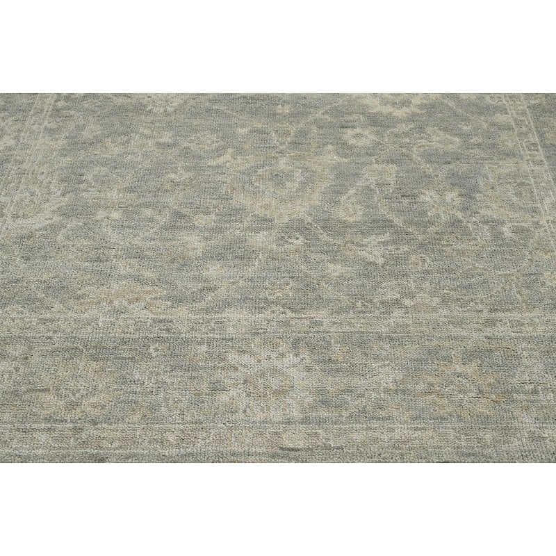 LoomBloom Graphite Traditional Oriental Hand Knotted Wool Rug - 7' 4'' x 9' 9''