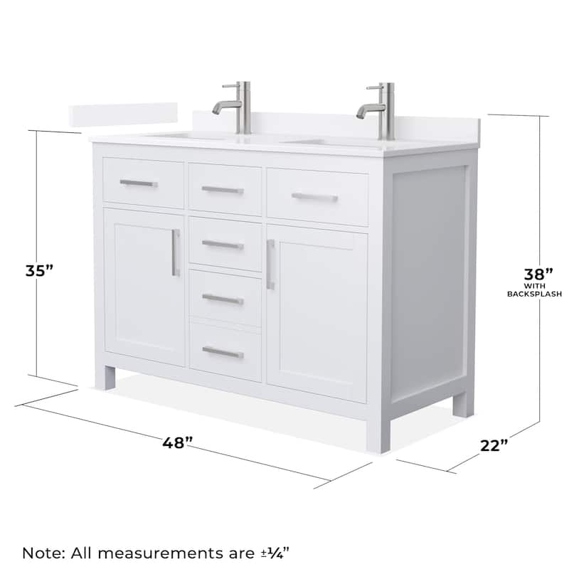 Wyndham Collection WCG2424-48D-QTZ-UNSMXX Beckett 48" Free Standing