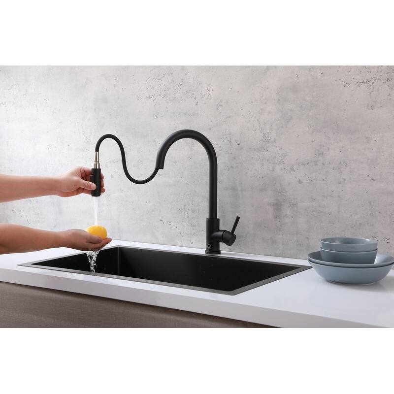Indigo Home Single Handle Pull Down Sprayer Kitchen Faucet