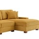 preview thumbnail 91 of 132, 118" W Corduroy L-shape Modular Sectional Sofa with Pillows