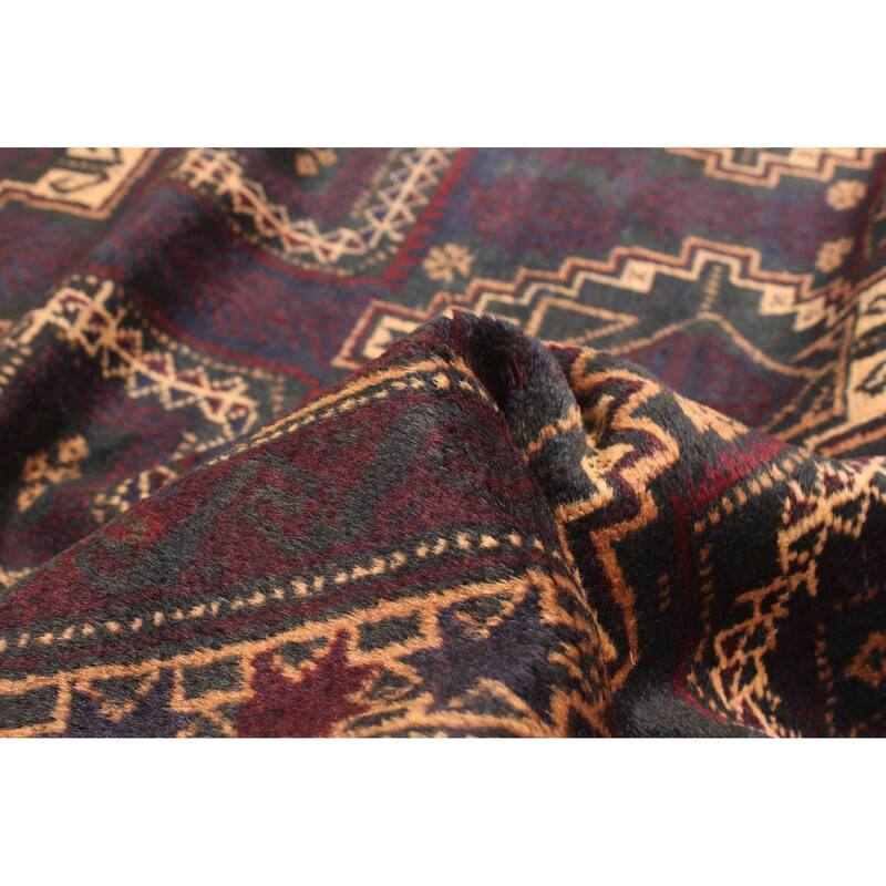 ECARPETGALLERY Hand-knotted Teimani Dark Grey Wool Rug - 3'1 x 4'10