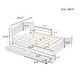 preview thumbnail 37 of 42, Kids Platform Bed with Saddle-shape Headboard and Footboard, 2 Drawers Underneath, 10 Pc Slats Support, No Box Spring Needed