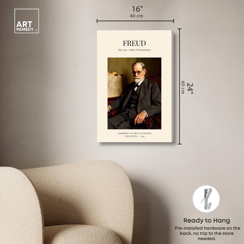 Father of Psychoanalysis Canvas by Art Remedy, Gallery Wrapped