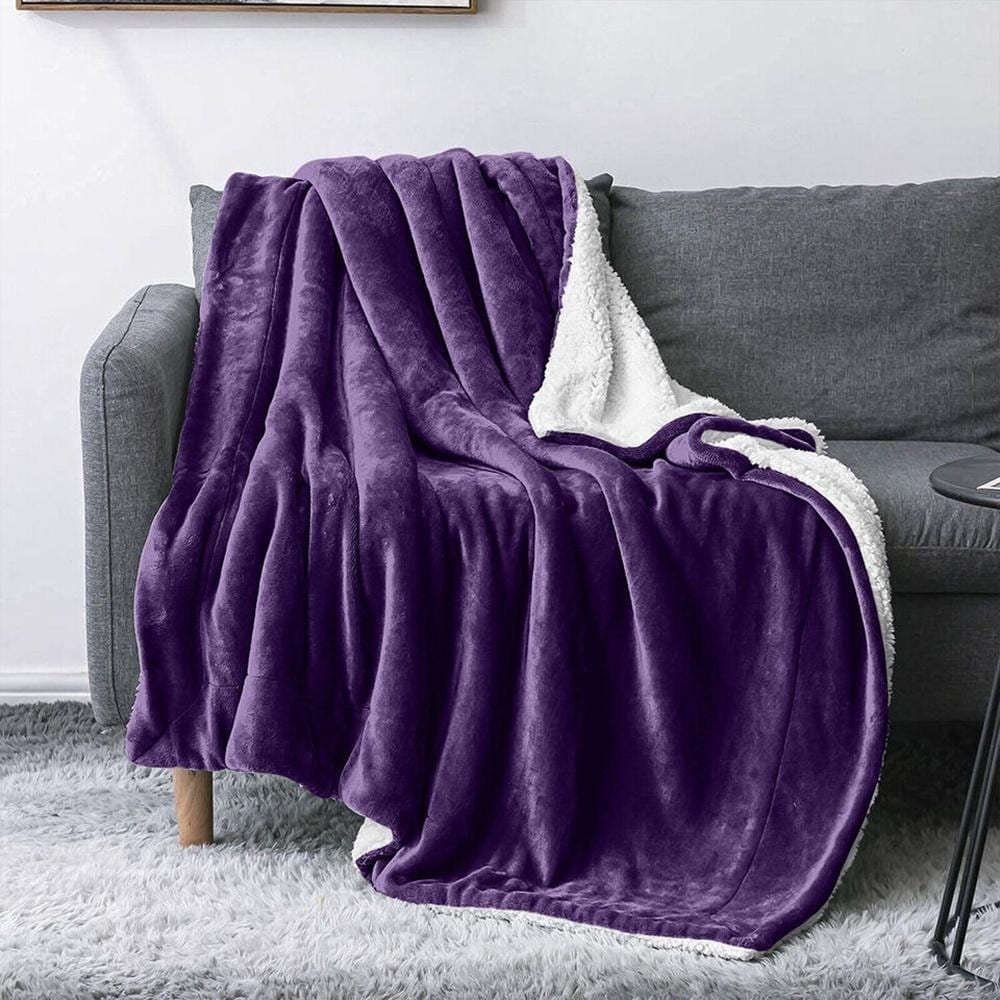 Purple throw blanket bed bath & beyond outlet