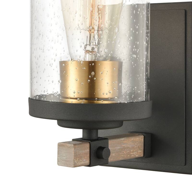 Elk Home Geringer Charcoal With Seedy Glass 1 Light Vanity Light