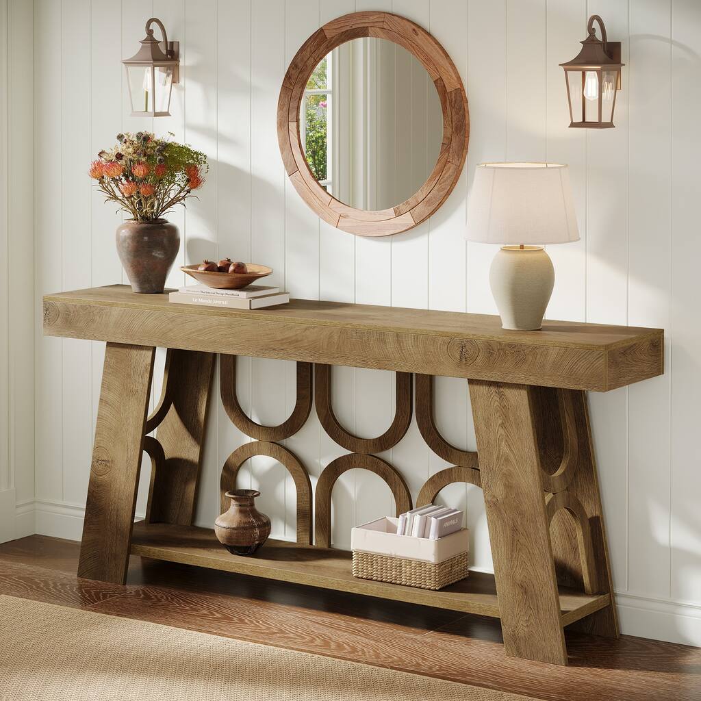 63" Console Table with Arched Legs