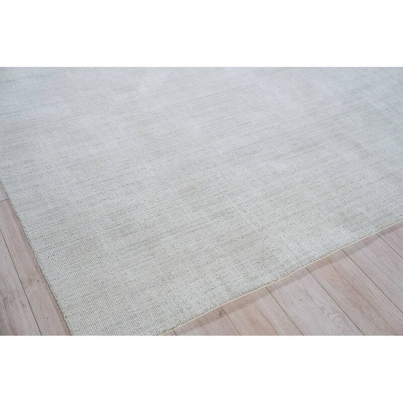Exquisite Rugs Poliforma Handmade Handloomed Polyester Light Beige Area Rug