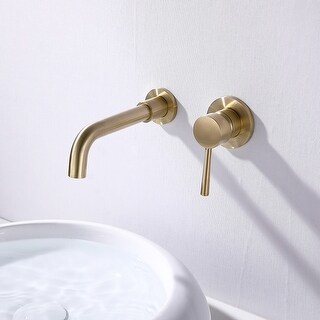 Wall Mounted Bathroom Sink Faucet,Single Handle Two Holes LED Waterfall Contemporary