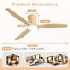 preview thumbnail 67 of 69, Sofucor 52Inch Low Profile Flush Mount Ceiling Fan with LED Light,3‑Blade Quiet Light Combo for Bedroom Kitchen Living Room