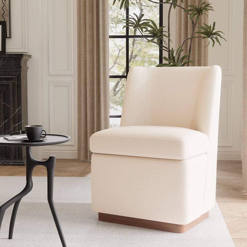 Modern Accent Chair Set of 4, Armless Chairs for Dining Room, Living Room, Bedroom