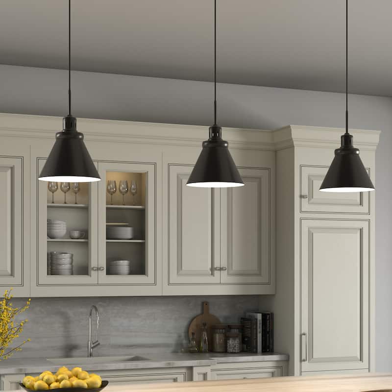 Zeno 12" Wide Pendant with Metal Shade