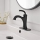 preview thumbnail 23 of 29, Single Handle Bathroom Sink Faucet with Drain Kit 1 Hole Brass Modern Bathroom Basin Vanity Faucets with Deck plate