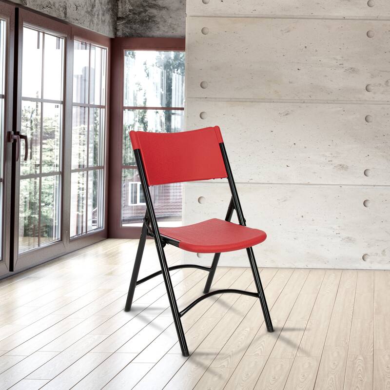 Hampden Furnishings Gwyneth Collection Resin Folding Chair, Pack of 4