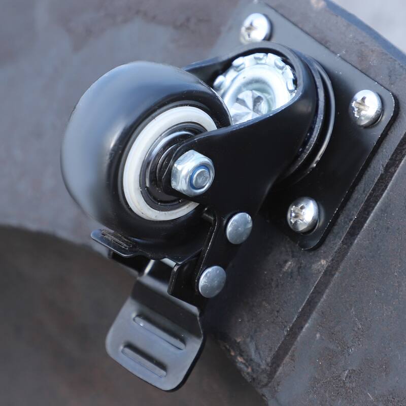 Outsunny 50 lbs. Umbrella Base, 20.5", Round Heavy Duty Umbrella Stand with Wheels for 1.5" or 2" Umbrella Poles