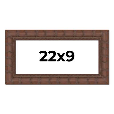 22x9 Frame Pewter Solid Wood Picture Frame Width 1.625 Inches | Interior Frame Depth 0.6875 Inches