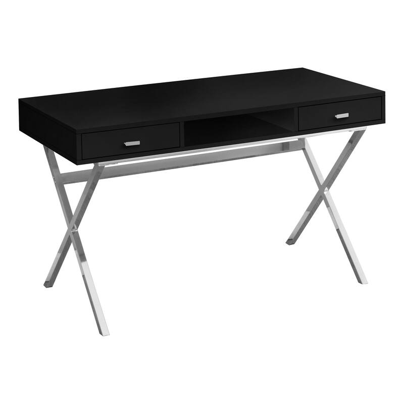 Monarch Specialties 48" Desk with Drawers and Open Shelf
