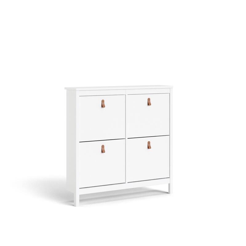 Porch & Den Madrid 4-Drawer Shoe Cabinet - White