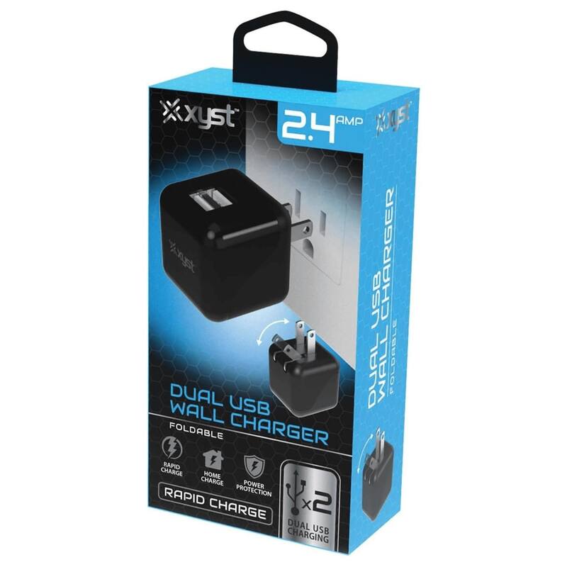 Xyst 2.4-Amp Dual USB Foldable Wall Charger