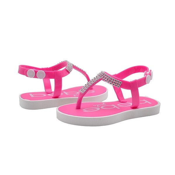 bebe flip flops rhinestone