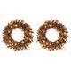preview thumbnail 10 of 8, Gymax Set of 2 24'' Pre-lit Christmas Wreath Front Door Artificial