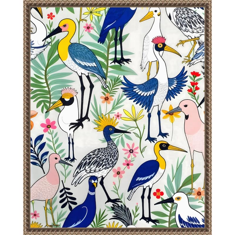 The Aviary Almanac by Uma Gokhale Framed Canvas Wall Art